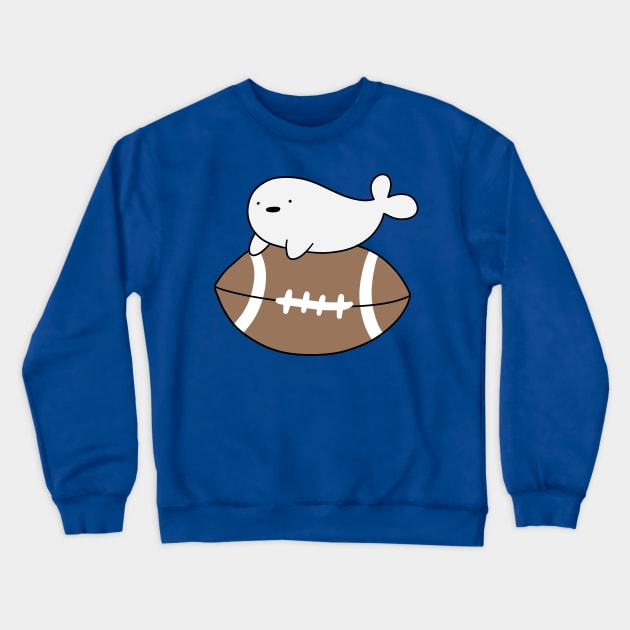 Little Seal and Football Crewneck Sweatshirt by saradaboru